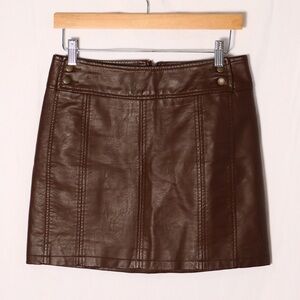 Free People Chocolate Mini Skirt